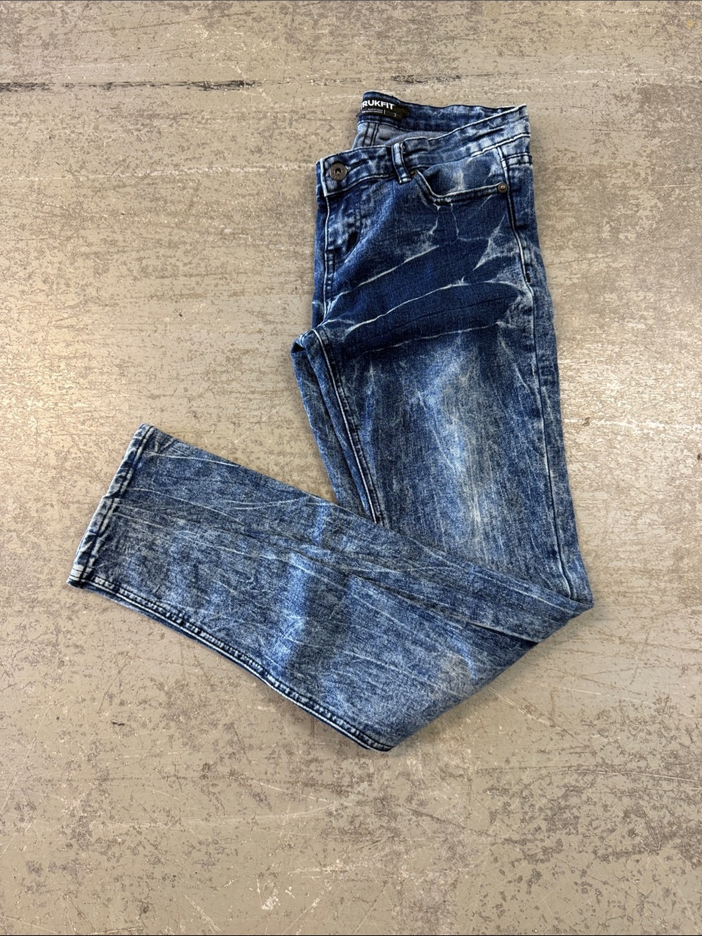 Trukfit Blue Acid Washed Skinny Jeans